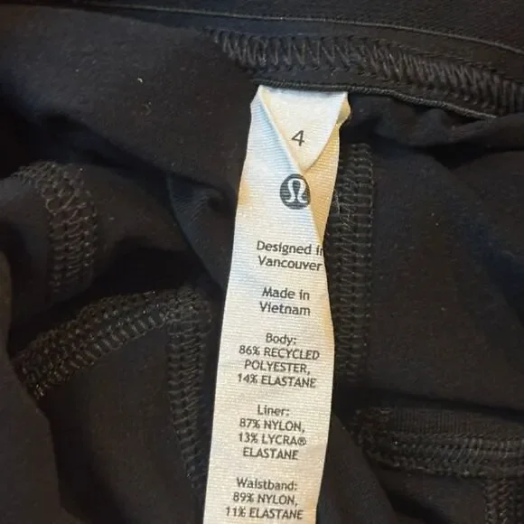 Lululemon Court Rival High Rise Skirt *Tall *Black